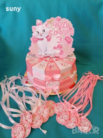 Картонена торта с котето Мари, снимка 4 - Други - 32810613
