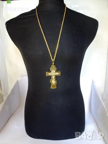 НОВ Свещенически, попски бронзов нагръден кръст 1, снимка 2 - Антикварни и старинни предмети - 51817791