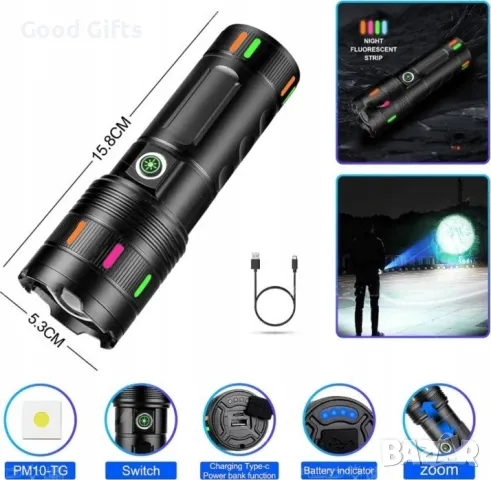 Супер мощен акумулаторен фенер COBA C78, снимка 5 - Други инструменти - 50205208