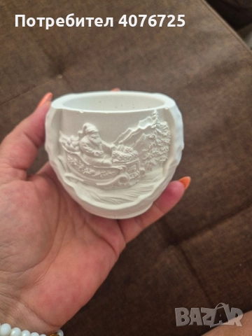 КОЛЕДНИ керамични кашпи , снимка 3 - Декорация за дома - 52192177