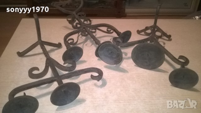свещници от ковано желязо-антики, снимка 2 - Колекции - 28028048