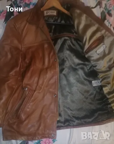 Ново Мъжко Яке Изцяло от Естествена Кожа L, снимка 8 - Якета - 49734702