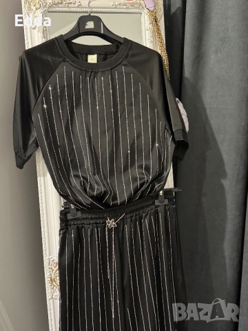 Черен сатениран комплект 