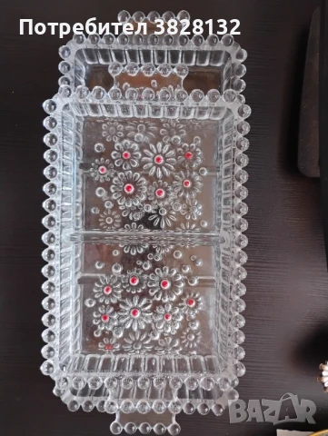 Винтижд плато за сервиране Walther-Glas, серия Fabiola, снимка 5 - Други ценни предмети - 51393138