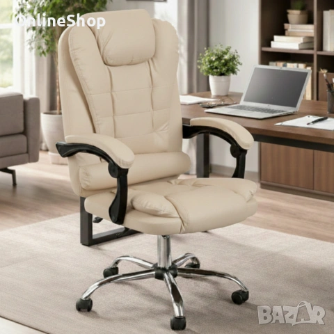 Ергономичен офис стол , Черен/Бял, снимка 11 - Столове - 53453176