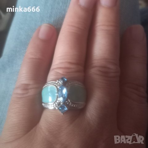 Красив пръстен с кристали, снимка 6 - Пръстени - 40018083