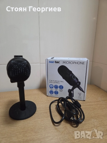 USB микрофон Nor-tec за стрийминг и подкастинг. 