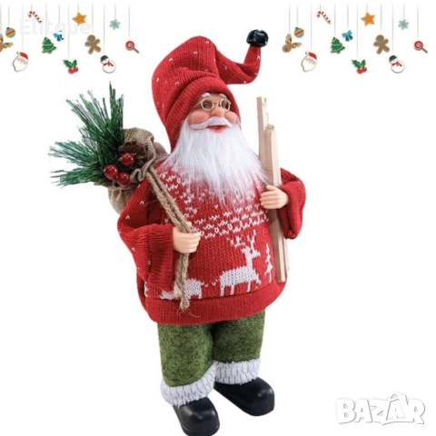 Празнична фигура Дядо Коледа – Идеална украса за дома и подарък, снимка 5 - Други - 52570649