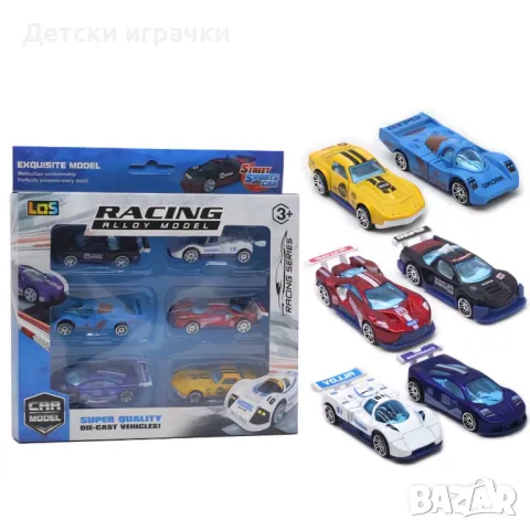 Метални коли 6 в комплект 1:64