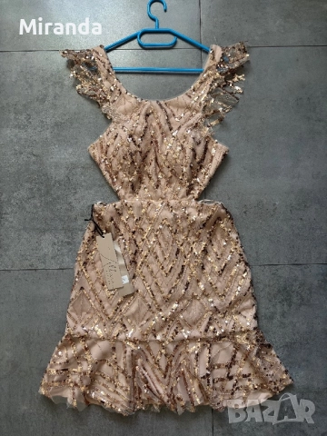 Allure елегантна рокля с пайети S