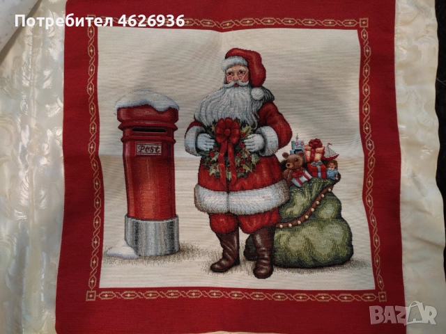  Калъфка за декоративна възглавница с Дядо Коледа 
