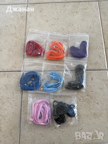 Плоски ластични връзки за обувки с метални стопери, снимка 7 - Други - 42331929