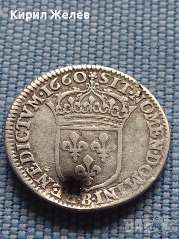 Сребърна монета 1 1/2 Екю 1660г. Луй XIV Руан Франция 28457, снимка 6 - Нумизматика и бонистика - 42968368