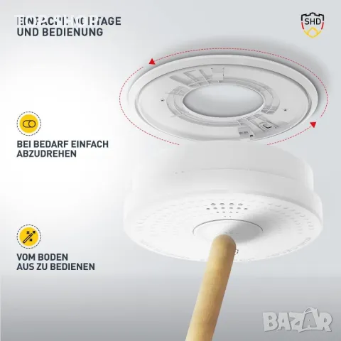 Детекторът за дим DOF19 от SHD на oneConcept, снимка 3 - Друга електроника - 48668207