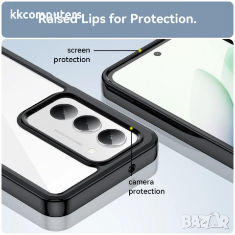 WANLONFENG XC Series Защитен калъф с Протектор за Xiaomi Redmi 15 5G/ 4G | Удароустойчив TPU,Темпери, снимка 9 - Калъфи, кейсове - 51995367