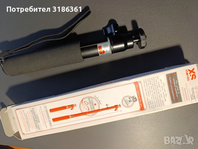 телескопичен статив държач за фото,видео, алуминий с ябълкова глава във всички посоки