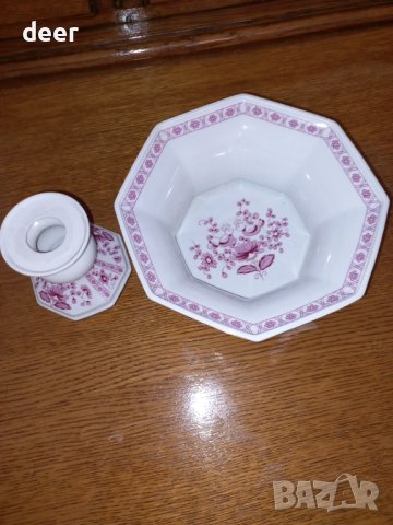 Сгобяема порцеланова  бонбониера ГДР, снимка 12 - Чинии - 43230452