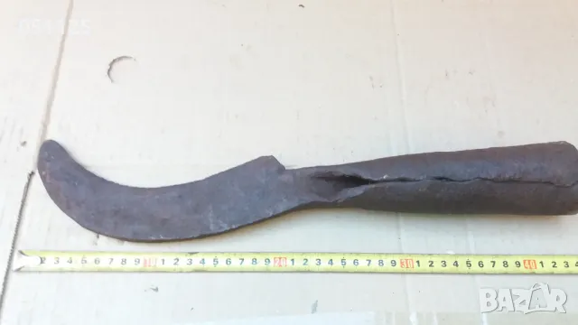 масивен кован косер, секира, инструмент за рязане на храсти , снимка 8 - Антикварни и старинни предмети - 47620427