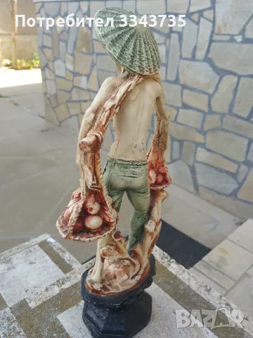 Изключително красива статуетка китаец носи плодове В-30см Ш-9см., снимка 9 - Статуетки - 49565259