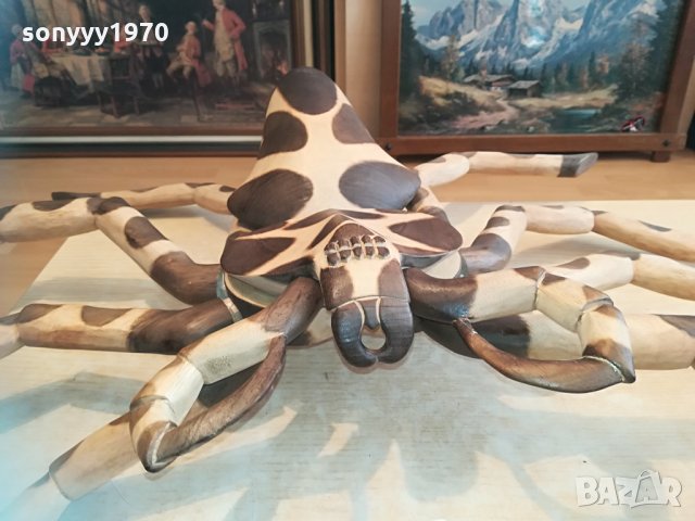 ОГРОМЕН ДЪРВЕН РАК С 8 КРАКА 90Х70СМ 1404211815, снимка 13 - Антикварни и старинни предмети - 32549316