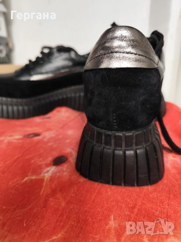 Черни Обувки на платформа Киара и на ток S.Oliver, снимка 5 - Дамски ежедневни обувки - 50597940