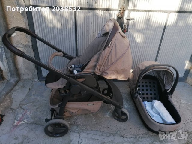 Chipolino Комбинирана количка Аура 3 в 1 Фрапе лен меланж, снимка 12 - Детски колички - 27037299