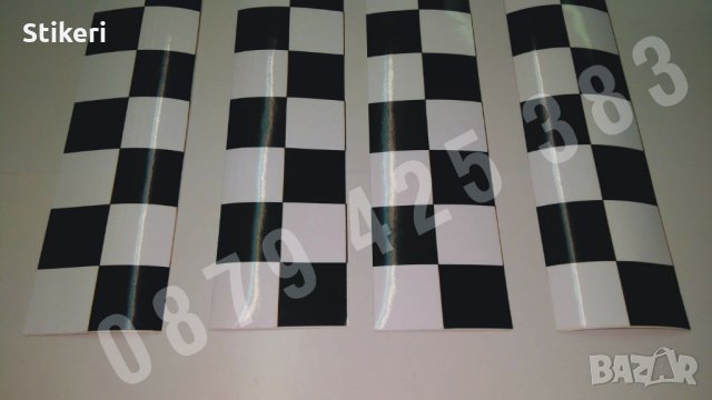 Ленти такси за врати квадрати шахматни квадратчета фолио, снимка 3 - Аксесоари и консумативи - 22068056