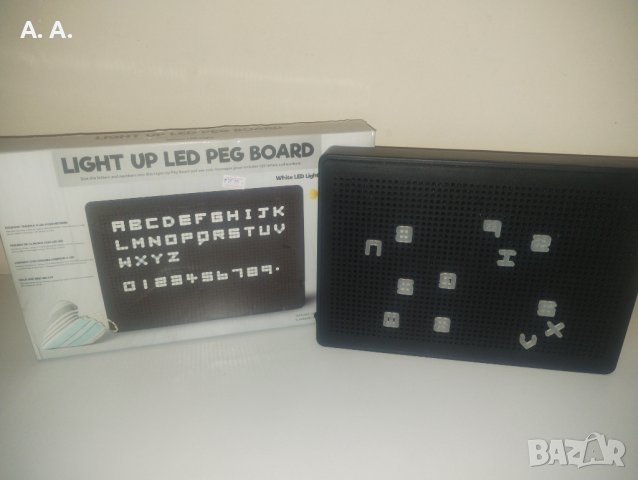 СВЕТЕЩА LED PEG ДЪСКА ЗА ПИСМА - 29,5 X 21 X 4 СМ, снимка 2 - Други стоки за дома - 43771896