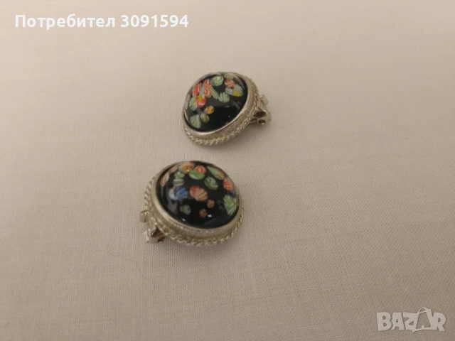 Винтидж обеци от муранско стъкло, Мурано На клипс, снимка 3 - Антикварни и старинни предмети - 51229252