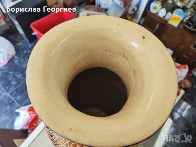 Голяма азиатска ваза с дракони, снимка 5 - Антикварни и старинни предмети - 50858613