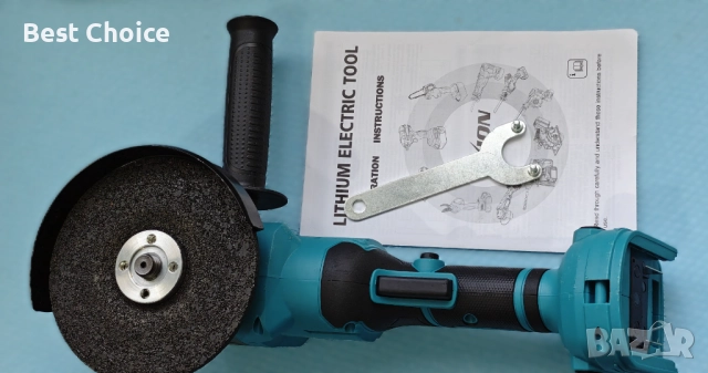 Безчетков - безжичен ъглошлайф, 900W 100/125 мм, съвместим с батерия Makita 18V., снимка 5 - Ъглошлайфи - 52717635