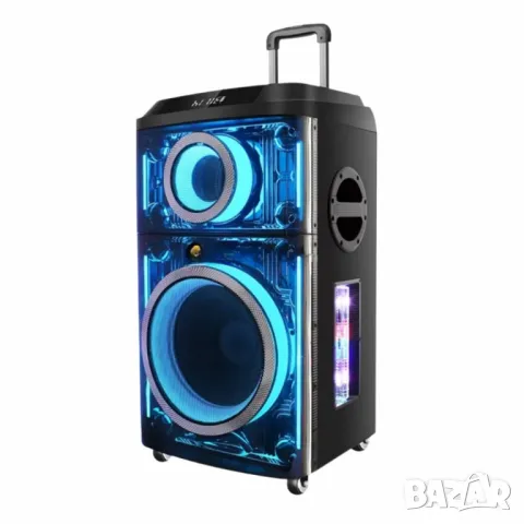 Професионална караоке тонколона Homey с два безжични микрофона, снимка 8 - Тонколони - 49766203