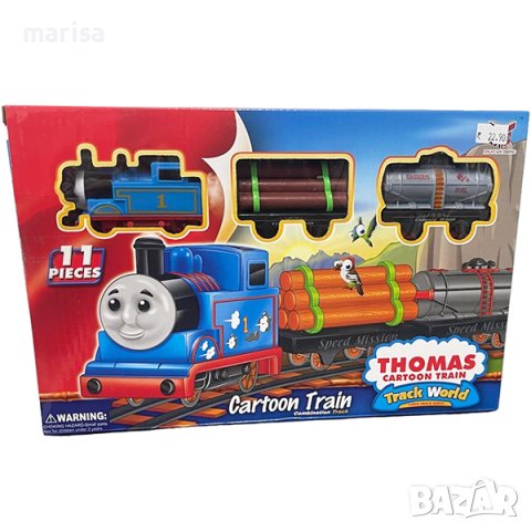 Влакче Томас на релси, 11 части, в кутия Код: 66282, снимка 1