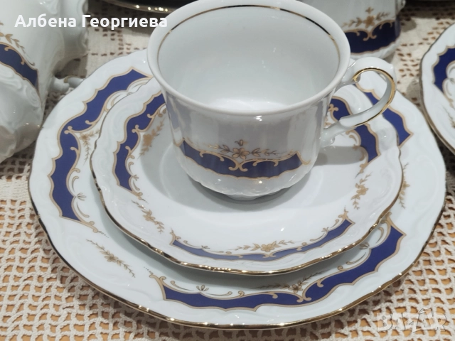 Баварски порцелнов сервиз за кафе MITTERTEICH BAVARIA 🍵🌹, снимка 14 - Сервизи - 52592542