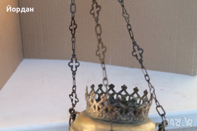 Месингово кандило-лампа, снимка 2 - Антикварни и старинни предмети - 43573110