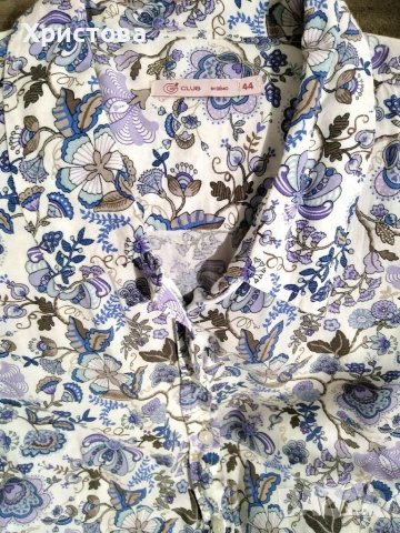 Цветна риза с кашмирена шарка, L, снимка 3 - Ризи - 36840733