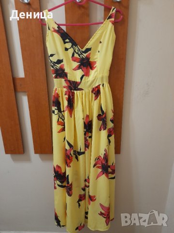 Дълга жълта рокля с гол гръб + подарък ( къса жълта рокля с гол гръб ) в  Рокли в гр. Бургас - ID38291535 — Bazar.bg