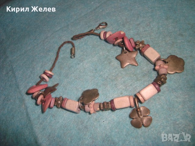 АРТ ЦВЕТНА КЕРАМИКА и ПОСРЕБРЕНИ ФИГУРАЛНО ВИСУЛКИ ХЕНД-МЕЙД КОЛИЕ ГЕРДАНЧЕ 26440, снимка 3 - Колиета, медальони, синджири - 34983827