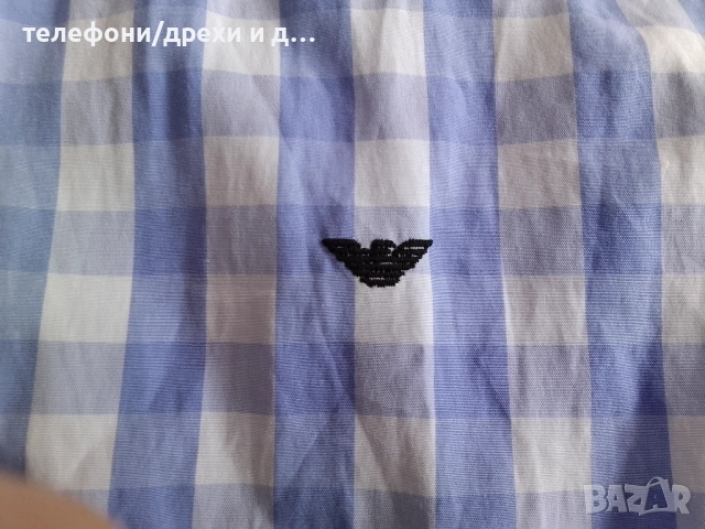 Риза с къс ръкав Giorgio Armani (M) като нова, снимка 5 - Ризи - 51668959