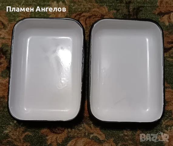  Български емайлирани тавички 2 броя. Старото добро (вечно) производство. , снимка 1