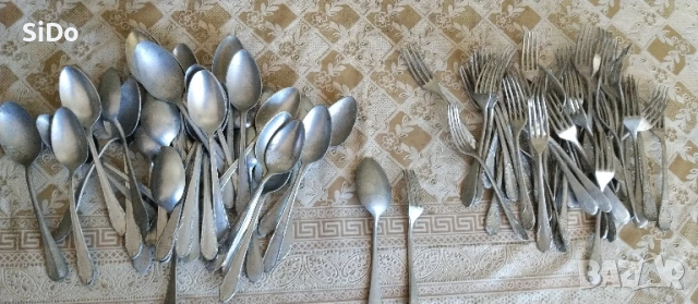 Лот алуминиеви 27 лъжици и 33 вилици, снимка 6 - Прибори за хранене, готвене и сервиране - 50846148