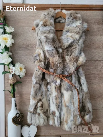 Елек естествен косъм заек