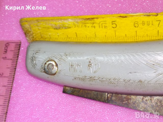 СТАР РУСКИ РЯДЪК КОЛЕКЦИОНЕРСКИ ДЖОБЕН НОЖ за АШЛАДИСВАНЕ СССР ДЖОБНО НОЖЧЕ ЧИРЕНИ БАКЕЛИТ 43127, снимка 8 - Колекции - 44119284