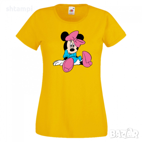 Дамска тениска Minnie Mouse 4 Подарък,Изненада,Рожден ден,, снимка 10 - Тениски - 36530758