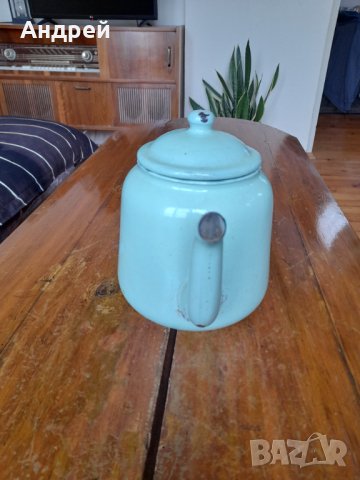 Стар емайлиран чайник #42, снимка 2 - Други ценни предмети - 43156023