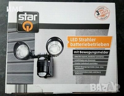 LED прожектор Star Q с детектор за движение 2x 3w, 400 Lm, 6.500 K, IP44, снимка 4 - Лед осветление - 27780380