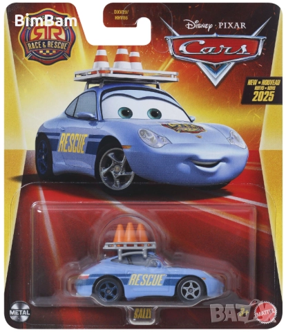 Оригинална метална количка Cars Race and Rescue - Sally / Disney Pixar
