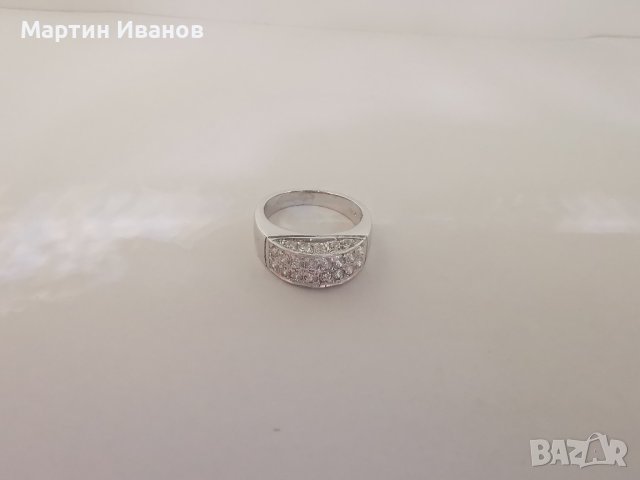 Златен пръстен бяло злато , снимка 3 - Пръстени - 43683623