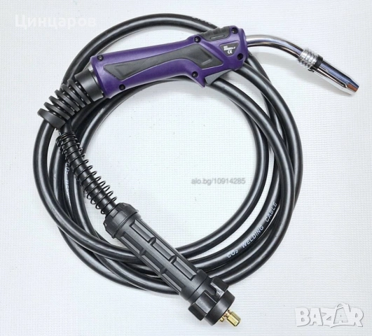 Миг-Маг шланг 250амп.Co2; 220амп. микс газ, 4м. дължина, евроконектор 