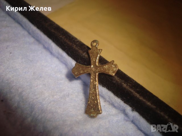 СТАРО ПОЗЛАТЕНО ОРНАМЕНТИРАНО РЕТРО КРЪСТЧЕ от НЕРЪЖДАЕМА СТОМАНА 29851, снимка 3 - Антикварни и старинни предмети - 37715851